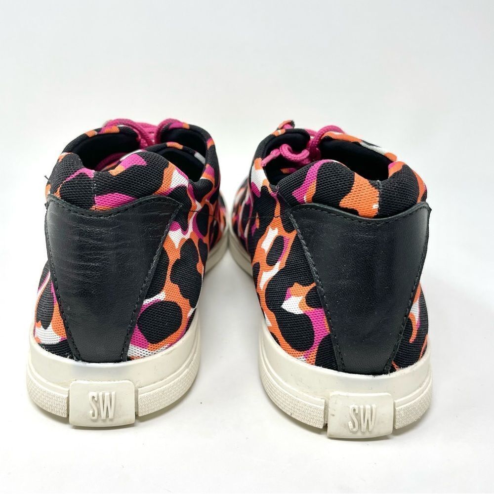Stuart Weitzman Pink Leopard Print Neoprene Sneakers Size 40/9 - Picture 7 of 8